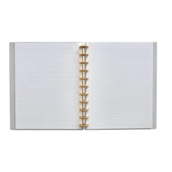 Martha Stewart Grey Floral Poly Letter Discbound Notebook (MS102K)