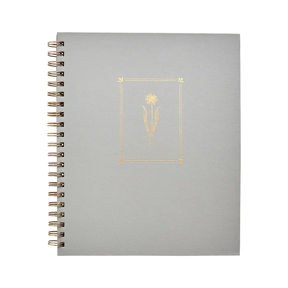 Martha Stewart Grey Flower Deluxe 1 Subject Notebook (MS101X)