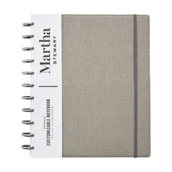 Martha Stewart Linen Letter Discbound Notebook, Letter Sized (MS102H)