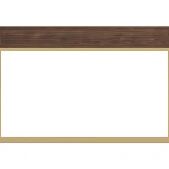 Martha Stewart Ollie 47"W Home Office Desk with 3 Drawers, Walnut/Polished Brass (ZGZP028BRGLD)