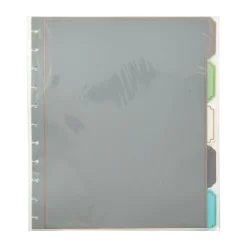 Martha Stewart Poly Divider, 5 Tabs, Assorted Colors, 1 Set (MS102C)