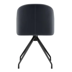 Martha Stewart Sora Fabric Swivel Stationary Office Chair, Gray/Oil Rubbed Bronze (CH222119GYBK)