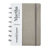 Martha Stewart 1-Subject Customizable Notebook, 6.375" x 9", College Ruled, 60 Sheets, Gray/Silver (MS102E)