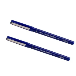 Marvy Uchida Calligraphy Pen Set, Ultra Fine, Blue Markers, 2/Pack (6504954a)
