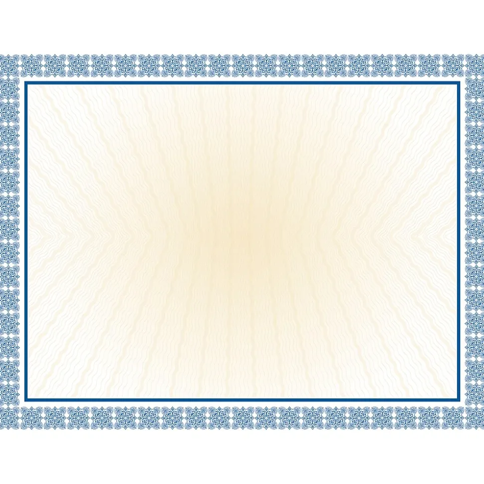 Masterpiece Studios Certificates, 8.5" x 11", Westminster Blue, 100/Pack (961032)