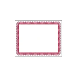 Masterpiece Studios Certificates, 8.5" x 11", Red/White, 100/Pack (961034S)