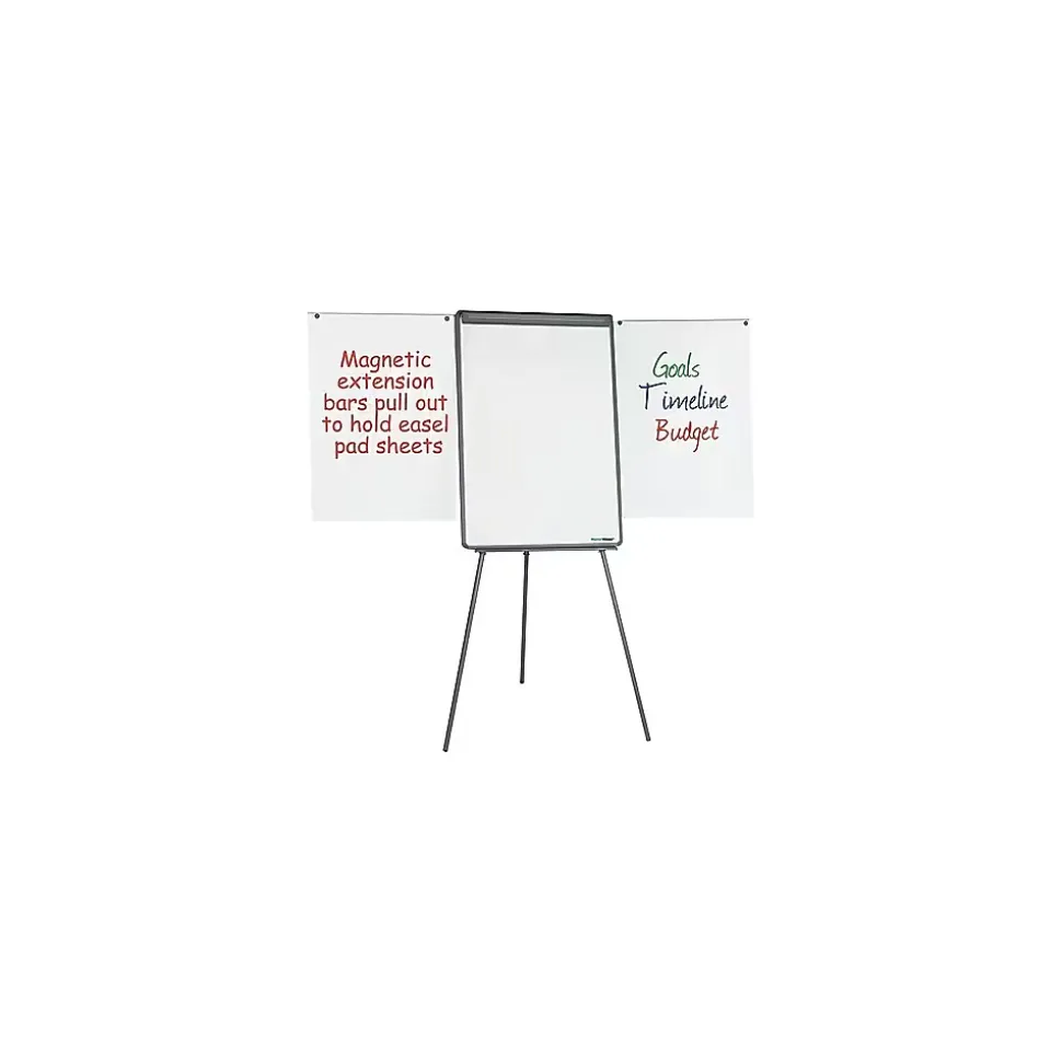 MasterVision Basic Tripod Melamine Presentation Easel, Black, 22.5" x 42" (BVCEA2300045)