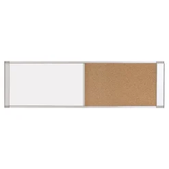 Mastervision Cork & Dry Erase Combo Dry-Erase & Bulletin Board, Silver Frame, 3' x 1.5' (XA10003700)