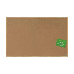 MasterVision Earth Cork Bulletin Board, Oak Frame, 4'H x 6'W (SB1420001233)