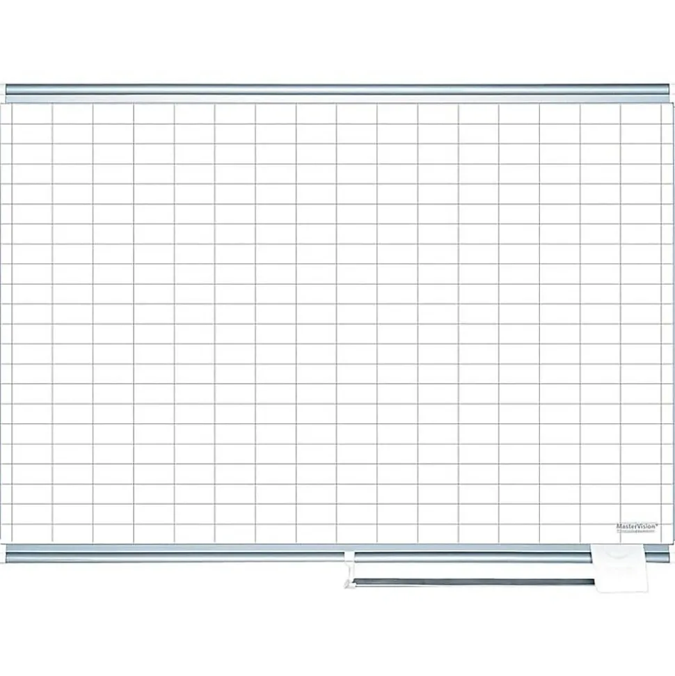 MasterVision Enamel Dry-Erase Whiteboard, Aluminum Frame, 6' x 4' (CR1230830A)