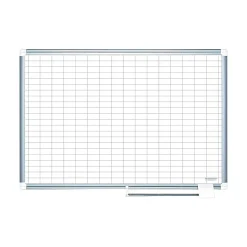 MasterVision Platinum Plus Magnetic Porcelain Planning Board, Aluminum Frame, 6' x 4' (CR1230830)