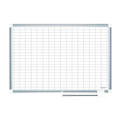 MasterVision Platinum Plus Magnetic Porcelain Planning Board, Aluminum Frame, 3' x 2' (CR0630830)