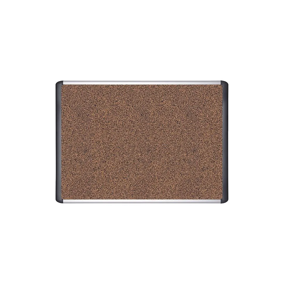 Mastervision® Tech Cork Board, 36" x 48", Silver and Black Frame (BVCMVI050501)