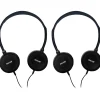 Maxell HP-100 Budget Stereo Headphones, Black, 2/Pack (MAX190319-2)