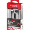 Maxell Wired Active Noise Canceling Earbuds, Black (MAX199621)
