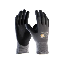 MaxiFlex 34-874 Nitrile Coated Nylon/Elastane Gloves, Small, 15 Gauge, A1 Cut Level, Dark Gray, 12 Pairs (34-874/S)