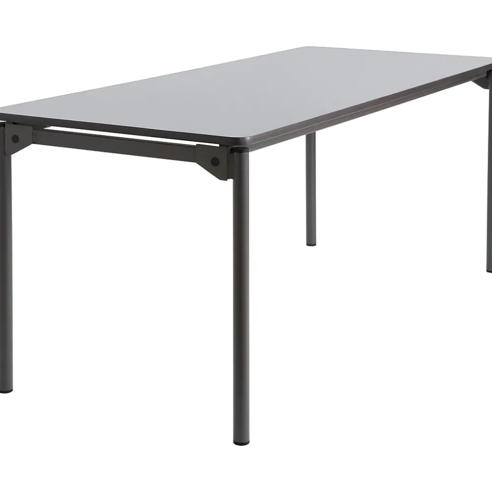Maxx Legroom Wood Folding Table 30x72, Gray