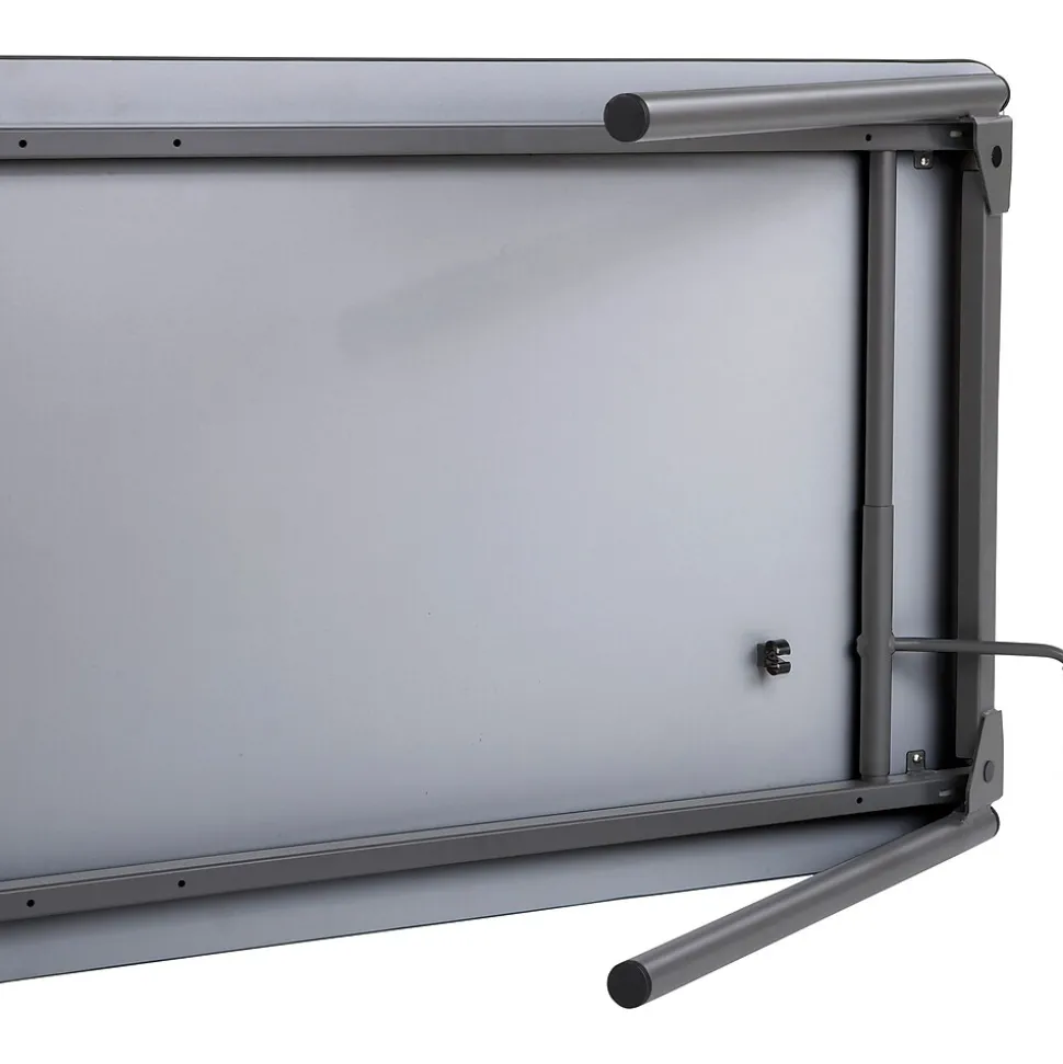 Maxx Legroom Wood Folding Table 30x72, Gray