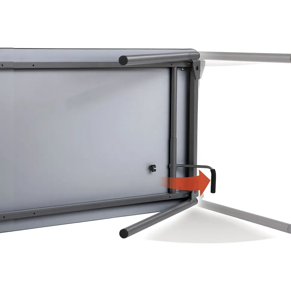 Maxx Legroom Wood Folding Table 30x72, Gray