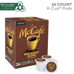 McCafe Breakfast Blend Coffee Keurig® K-Cup® Pods, Light Roast, 24/Box (5000201384)