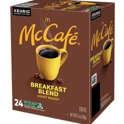 McCafe Breakfast Blend Coffee Keurig® K-Cup® Pods, Light Roast, 24/Box (5000201384)