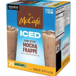 McCafe Mocha Frappe Iced Coffee Keurig® K-Cup® Pods, Medium Roast, 80/Carton (5000372394CT)