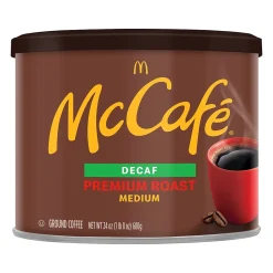 McCafe Premium Roast Arabica Decaf Ground Coffee, Medium Roast, 24 oz. (079737)