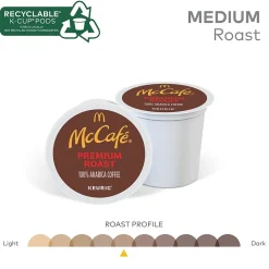McCafe Premium Roast Coffee Keurig® K-Cup® Pods, Medium Roast, 96/Carton (080375CT)