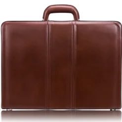 McKlein Coughlin Expandable Attache Briefcase, Top Grain Cowhide Leather, Brown (80464)