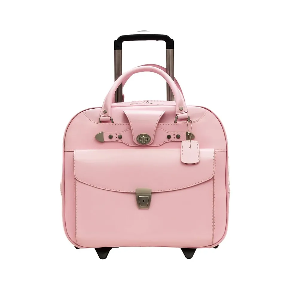 McKlein DENALI 15" Leather Laptop Bag, Pink (99709)