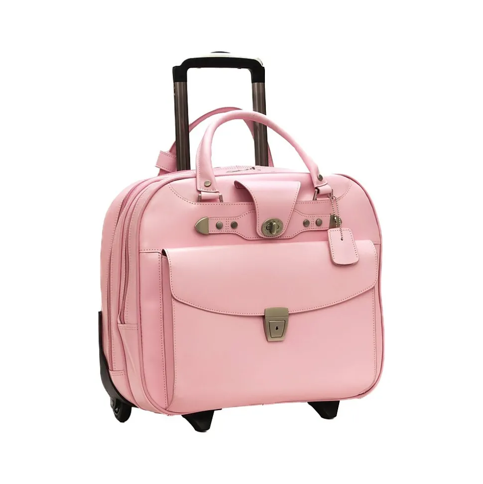 McKlein DENALI 15" Leather Laptop Bag, Pink (99709)