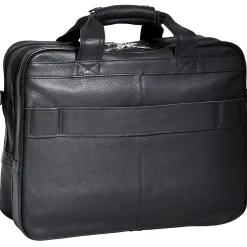 McKlein I Series Laptop Rolling Briefcase, Black Leather (43185)