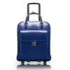 McKlein LA GRANGE W Series Laptop Rolling Briefcase, Navy Genuine Leather (96497)