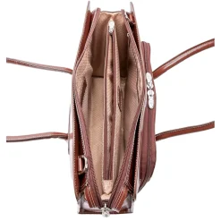 McKlein LAKE FOREST W Series Laptop Briefcase, Brown Genuine Leather (94334)