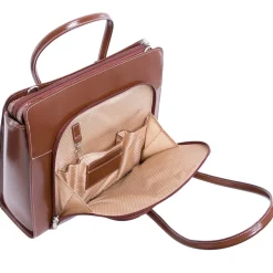 McKlein LAKE FOREST W Series Laptop Briefcase, Brown Genuine Leather (94334)