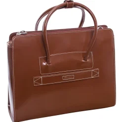 McKlein LAKE FOREST W Series Laptop Briefcase, Brown Genuine Leather (94334)