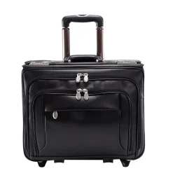 McKlein Laptop Roller, Black Leather (84665)
