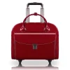 McKlein Limited Edition Laptop Rolling Briefcase, Red Leather (96146A)