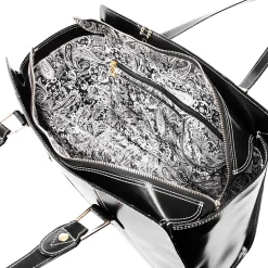 McKlein M Series, ALDORA, Genuine Cowhide Leather, Ladies' Tote with Tablet Pocket, Black (97505)