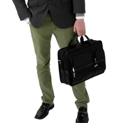 McKlein P Series Laptop Briefcase, Black Nylon (58435)