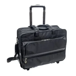 McKlein P Series Laptop Briefcase, Black Nylon (56445)