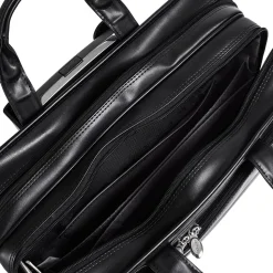 McKlein P Series Laptop Briefcase, Black Leather (86445)
