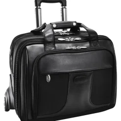McKlein R Series, CHICAGO, Nylon, Patented Detachable Wheeled Laptop Overnight w/Removable Briefcase, Black (73585)