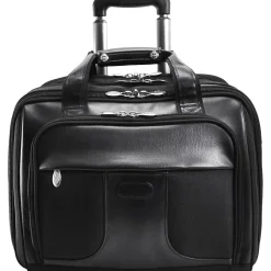 McKlein R Series, CHICAGO, Nylon, Patented Detachable Wheeled Laptop Overnight w/Removable Briefcase, Black (73585)