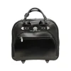 McKlein REDWOOD 15" Leather Rolling Laptop Bag, Black (99695)