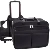 McKlein Roosevelt, Patented Detachable Wheeled Laptop Briefcase, Tech-Lite Ballistic Nylon, Black (74555)
