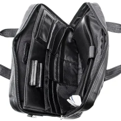 McKlein S Series Laptop Briefcase, Black Leather (15495)