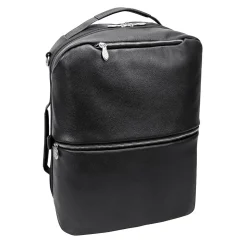 McKlein U Series East Side Laptop Backpack, Black Leather (18875)