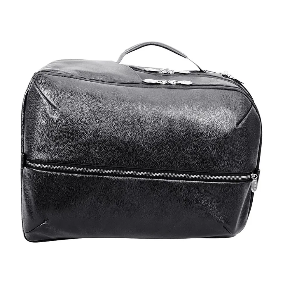 McKlein U Series Englewood Laptop Backpack, Black Leather (18895)