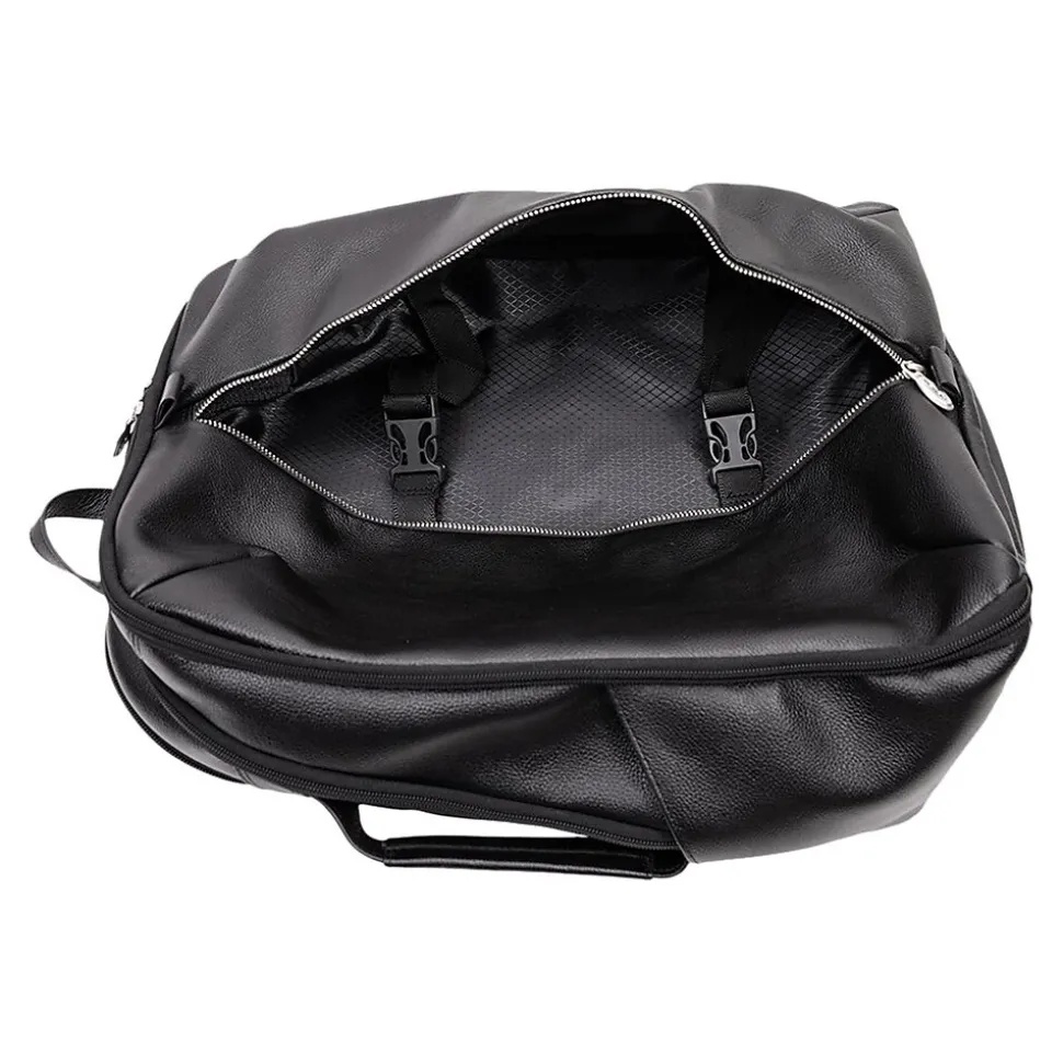 McKlein U Series Englewood Laptop Backpack, Black Leather (18895)